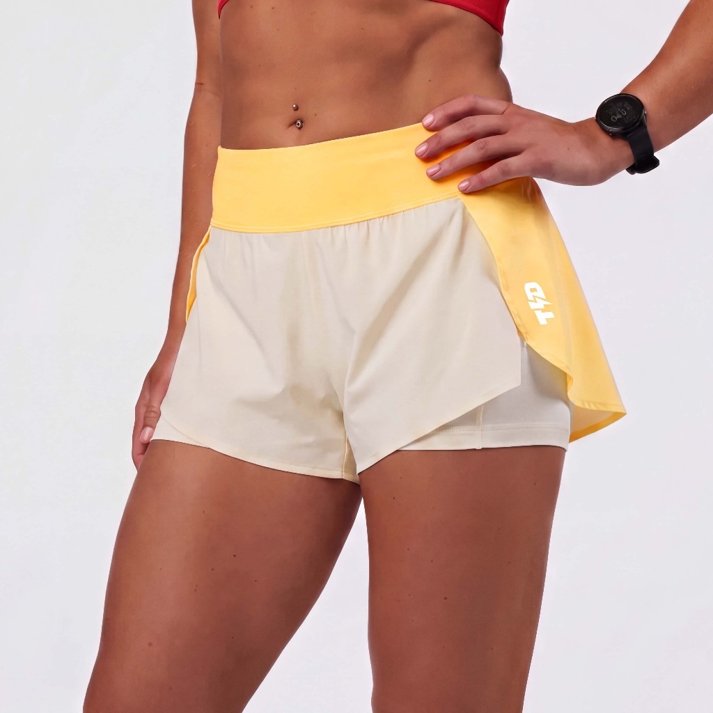 TDACTIVE Running Shorts 2 สีเลกกิ้งด้านใน - ลูกเจี๊ยบสีเหลือง LB157 fuschia สีชมพู LB158 LB164 LB165