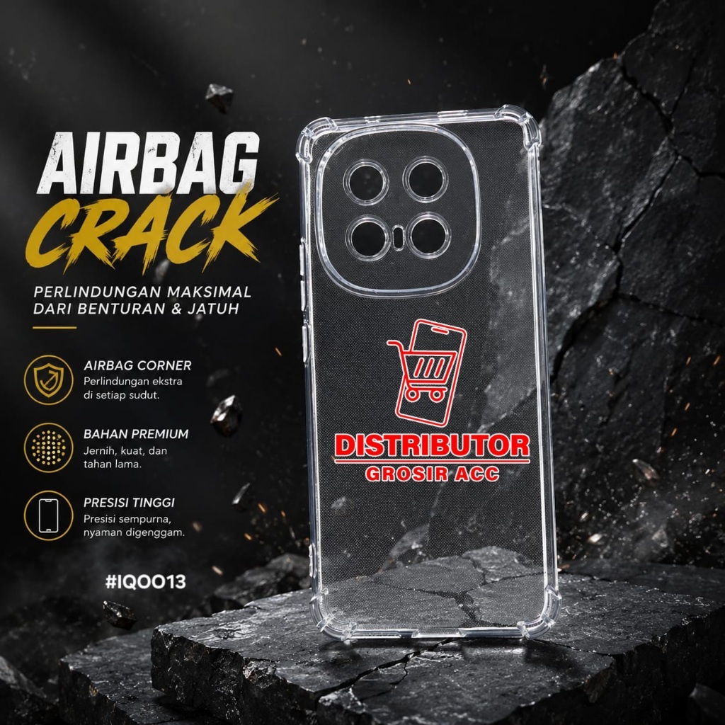 IQOO 13 5G CASE AIRBAG ANTI CRACK THICK CLEAR SOFTCASE IQOO 13 5G AB-01