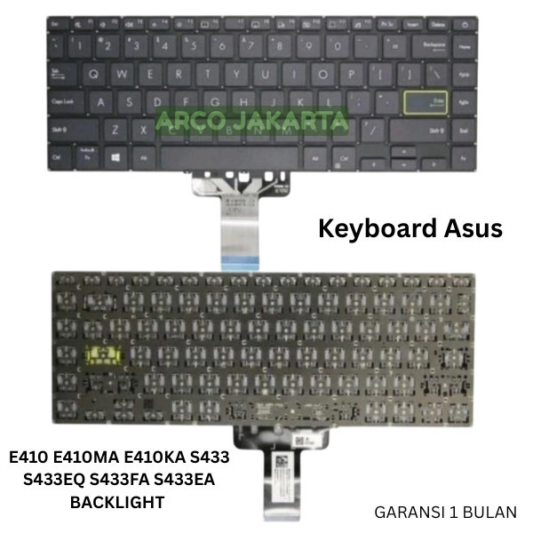 Asus Vivobook 14 A413 A413EP A413J X413 K413 M413 S413 E410 X421 S433 แป้นพิมพ์แล็ปท็อปแบ็คไลท์สีดํา
