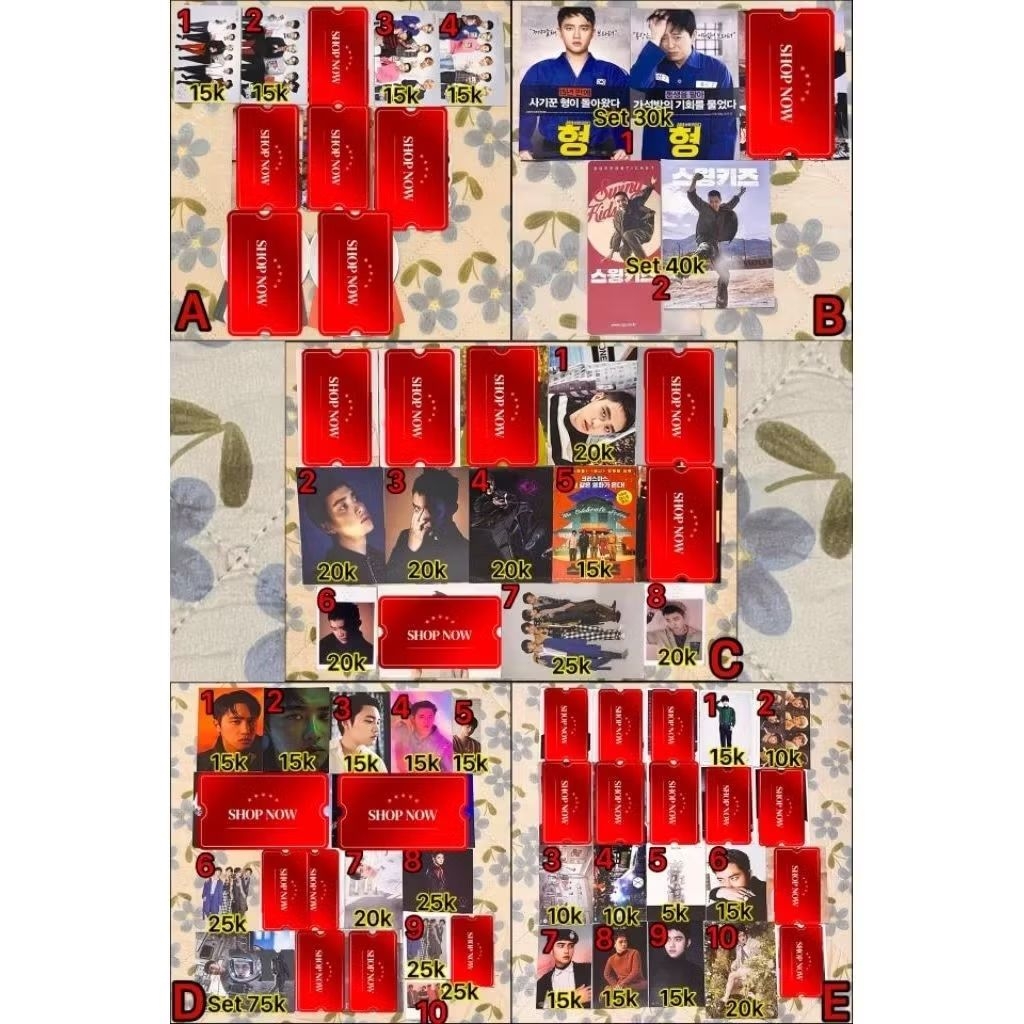 [CLEARANCE P5] EXO Xiumin Suho Lay Baekhyun Chen Chanyeol Do Kyungsoo Kai Sehun Postcard Polaroid Ph