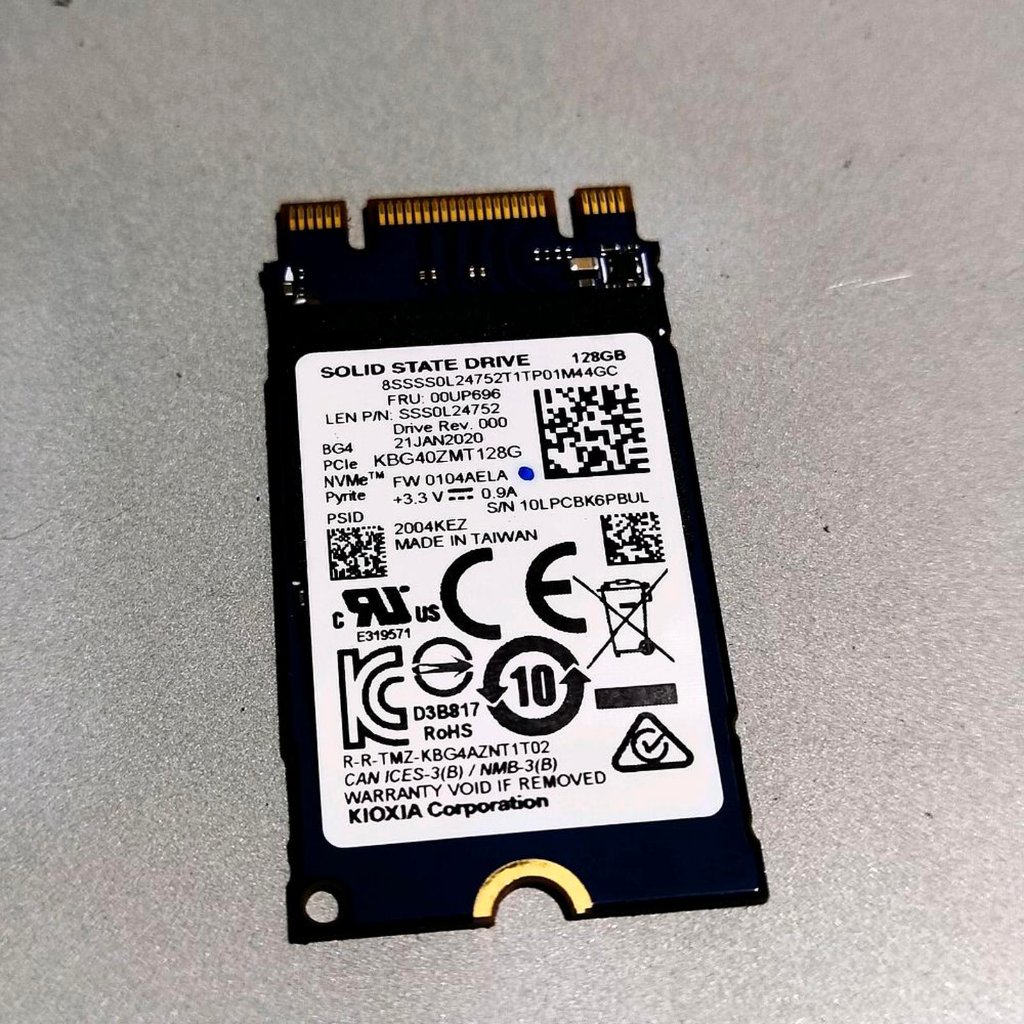 Kioxia SSD M2 nvme 128GB KBG40ZMT128G ปกติแล้ว มี Windows 11 Pro พร้อมใช้งาน