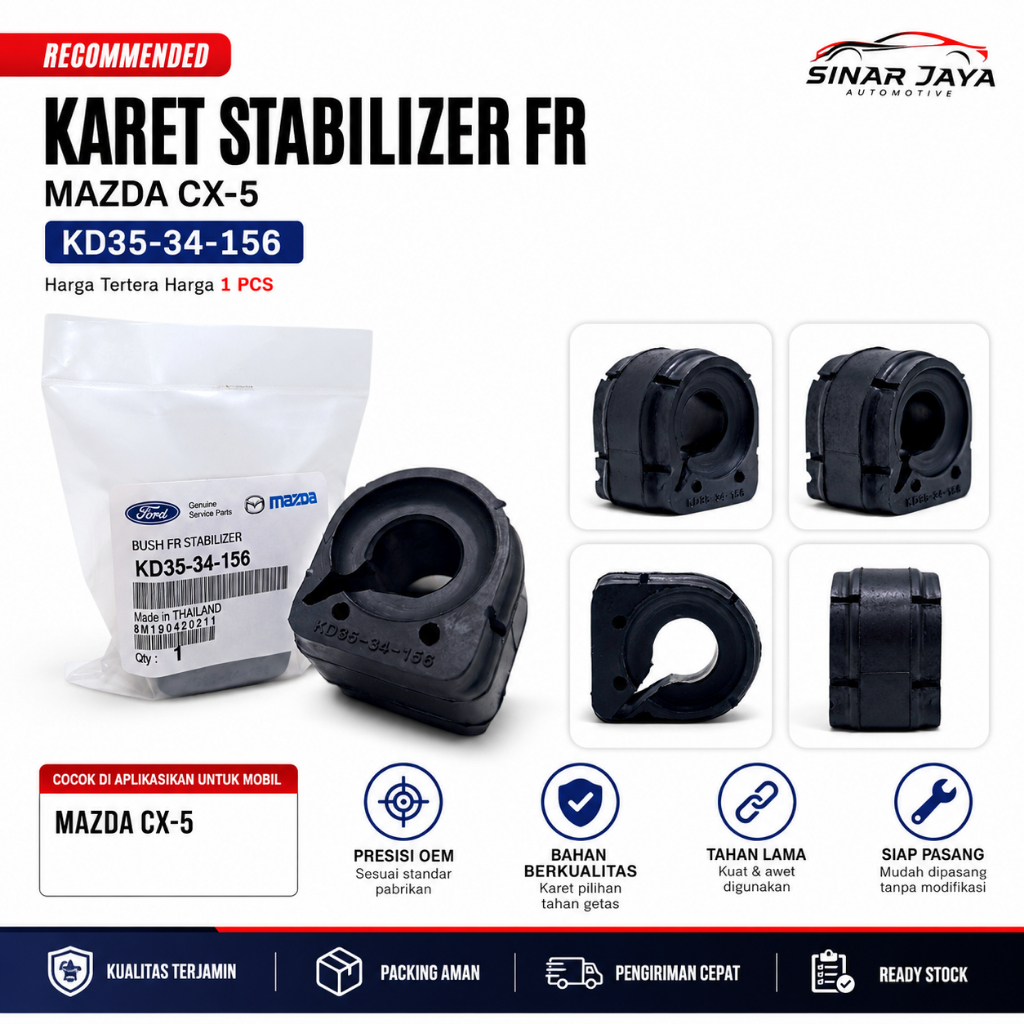 Mazda CX5 CX-5 Mazda 6 Skyactiv P/N ยางกันโคลงหน้าบุช: KD35-34-156