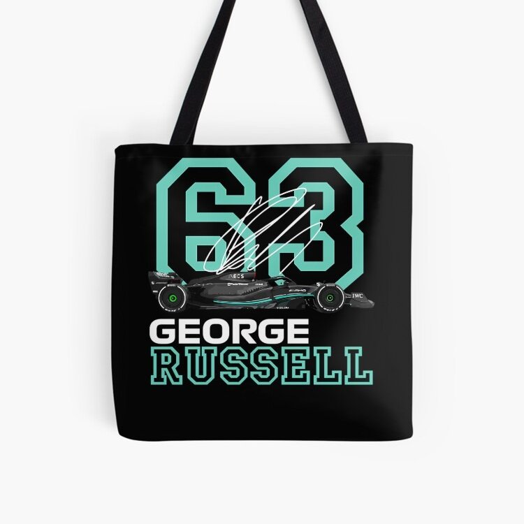 George Russell 63 Tote Bag สีดํา