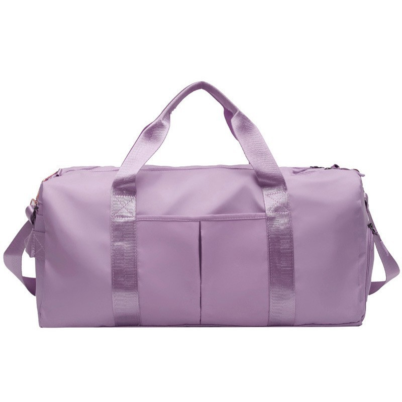 UNGU Fitness Duffle Bag วัสดุผ้าซาติน Ready in Pink Grey Purple Navy Blue Magenta 49 x 25 x 24 cm wi