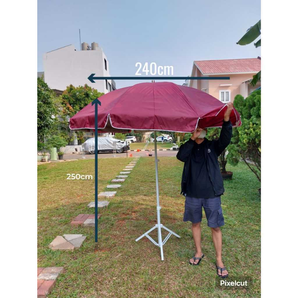 TENDA 45 นิ้ว BEACH UMBRELLA Cafe ขายร่ม DOUBLE LAYER เต็นท์ร่ม