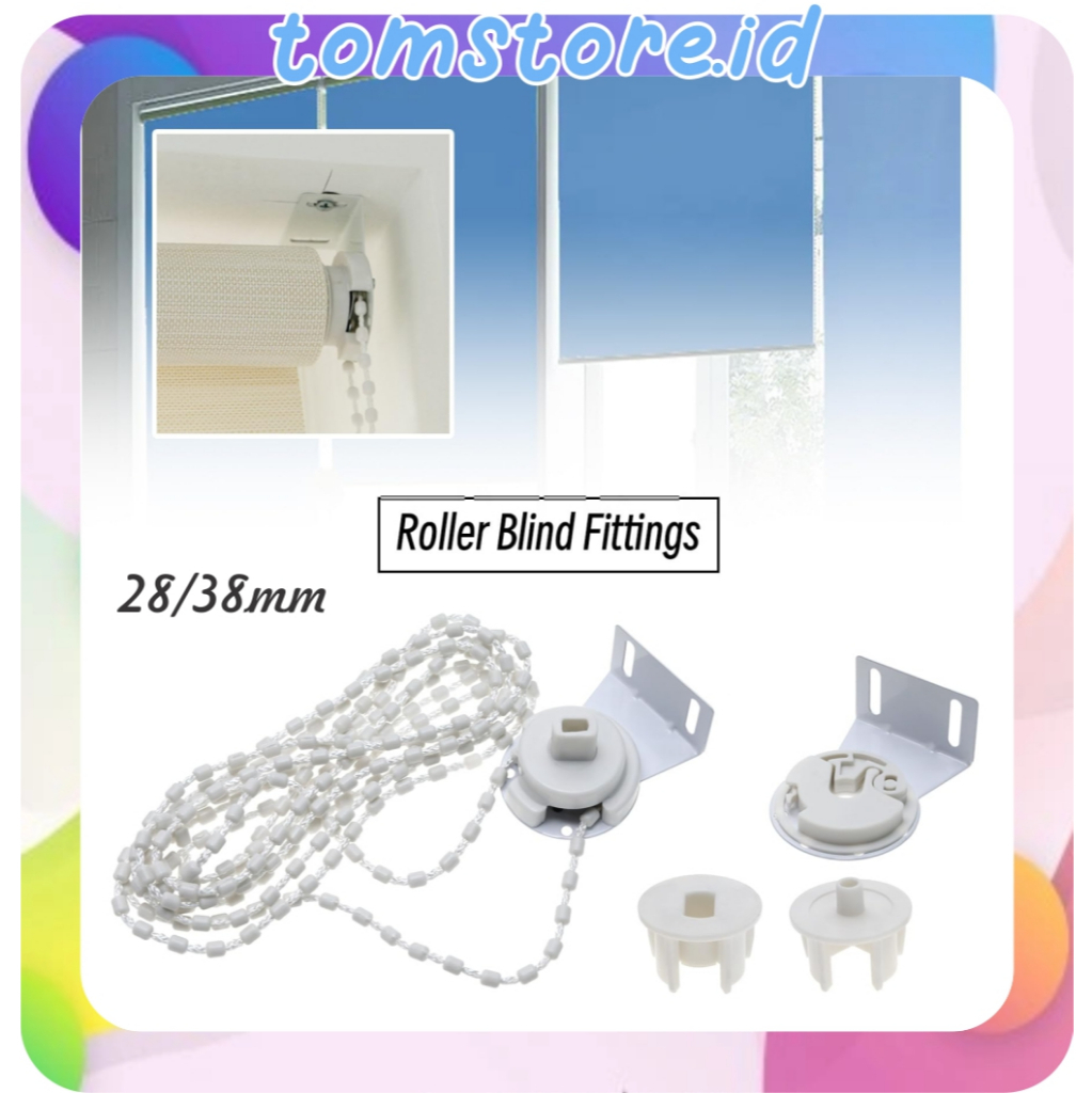 TOMSTORE Roller Blind Chain 28 มม./38 มม.Roller Blind Bead Bracket Roller Curtain Bead Chain R1547