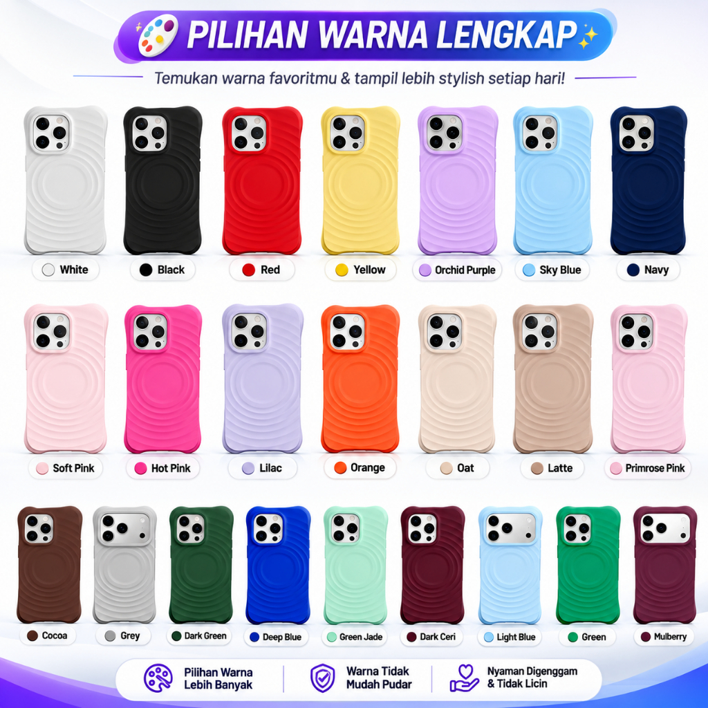 IPhone 15 15 Pro 15 Pro Max Ripple ซิลิโคน MagSafe แม่เหล็กชาร์จไร้สาย Anti Shock Case