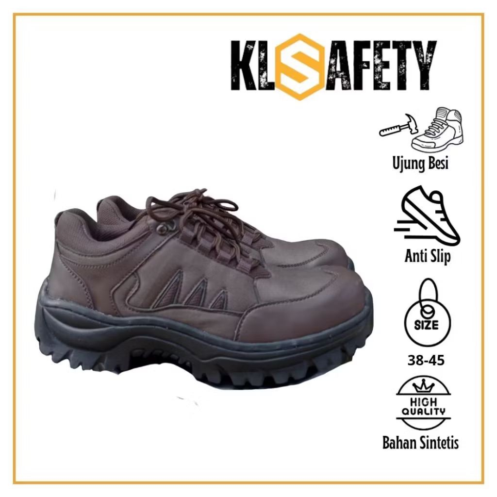 SAFETY SHOES CODE M-2E (DARK BROWN)