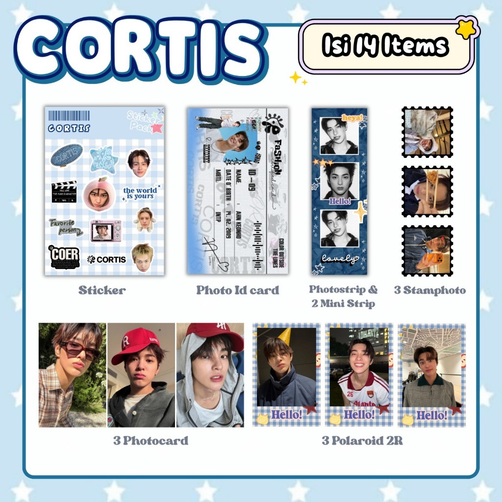 [BLUE EDITION] FANKIT KPOP CORTIS 13 รายการ | กล่องของขวัญเคป๊อป | แฮมเมอร์เคป๊อป | CORTIS FANKIT Kpop Idol