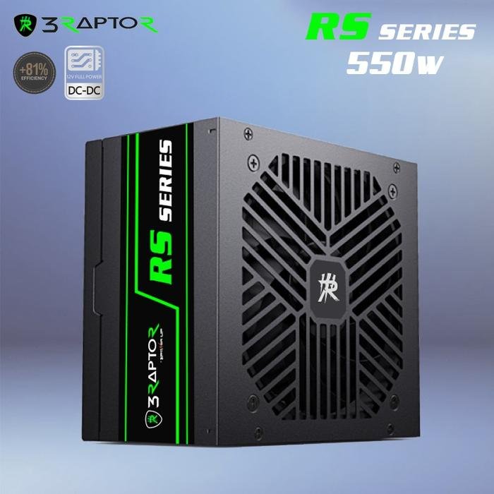 แหล่งจ่ายไฟ Raptor RS-550 550Watt 80Plus - พาวเวอร์ซัพพลาย PSU 550w RS Series Gaming