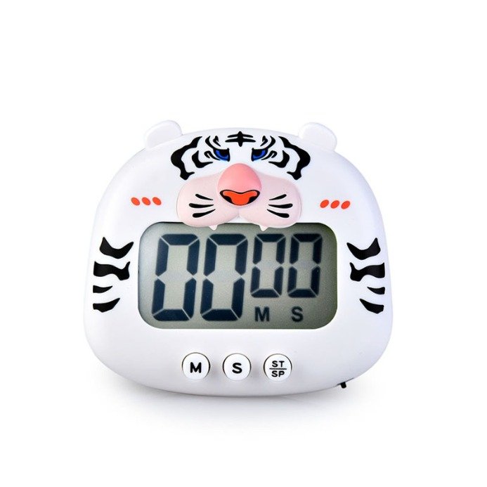 MDLBake TIMER DIGITAL KITCHEN OVEN TIMER COOKING BAKING CUTE MOTIF WHITE TIGER PREMIUM DIGITAL OVEN 