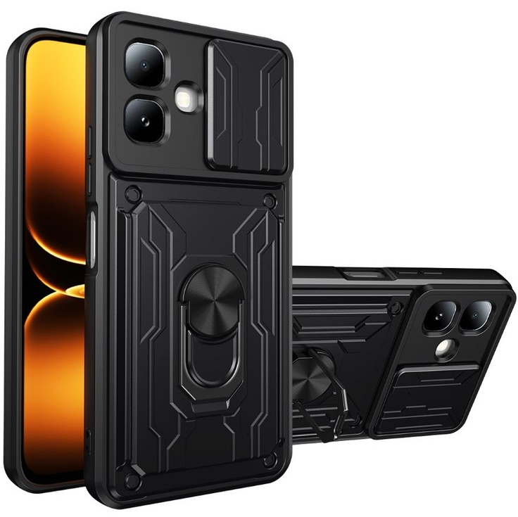 Infinix Smart 20 - CardX Flip Camera Card Ring Military Armor Case กันกระแทก