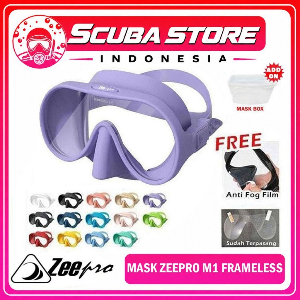 Zeepro M1 Frameless หน้ากากดําน้ําคัดลอก Hollis ดําน้ําดูปะการัง Anti-Fog หน้ากาก Antifog ไม่มีหมอกด