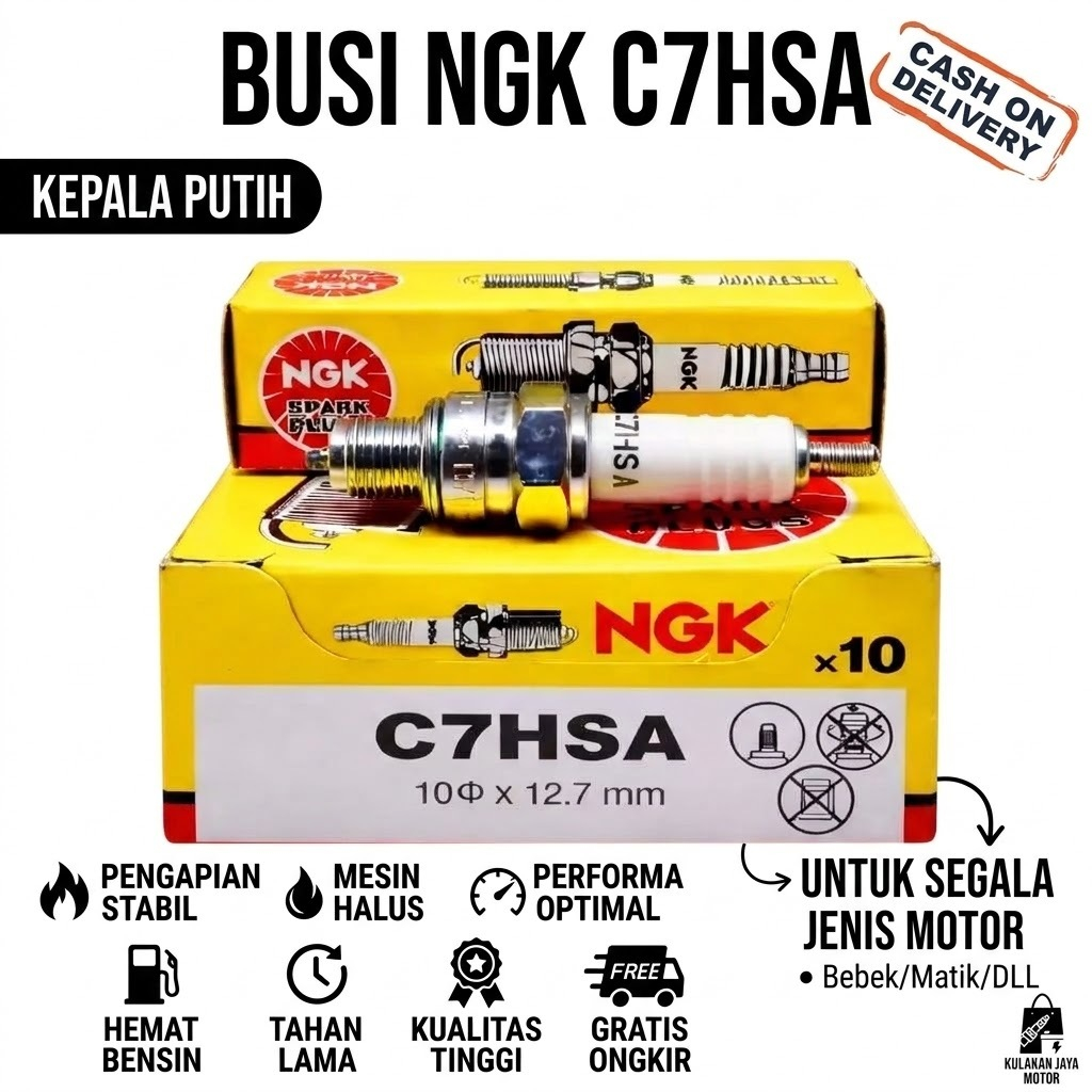 NGK C7HSA CPR6EA SPARK PLUG NGK C7HSA CPR6EA MOTORCYCLE SPARK PLUG สําหรับ JUPITER MIO J GRAND SMASH