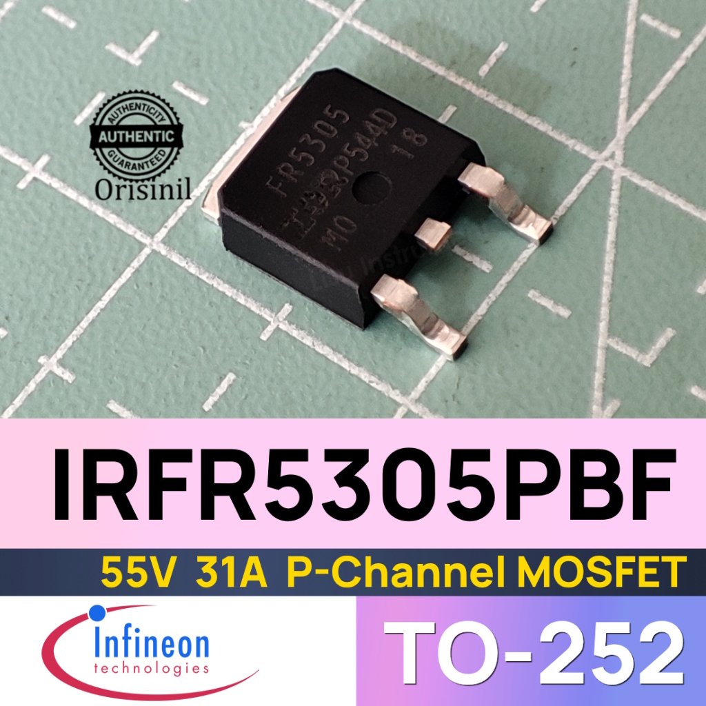 IRFR5305TRPBF 55V 31A P-Channel MOSFET FR5305 IRFR5305PBF TO-252 Infineon ต้นฉบับ