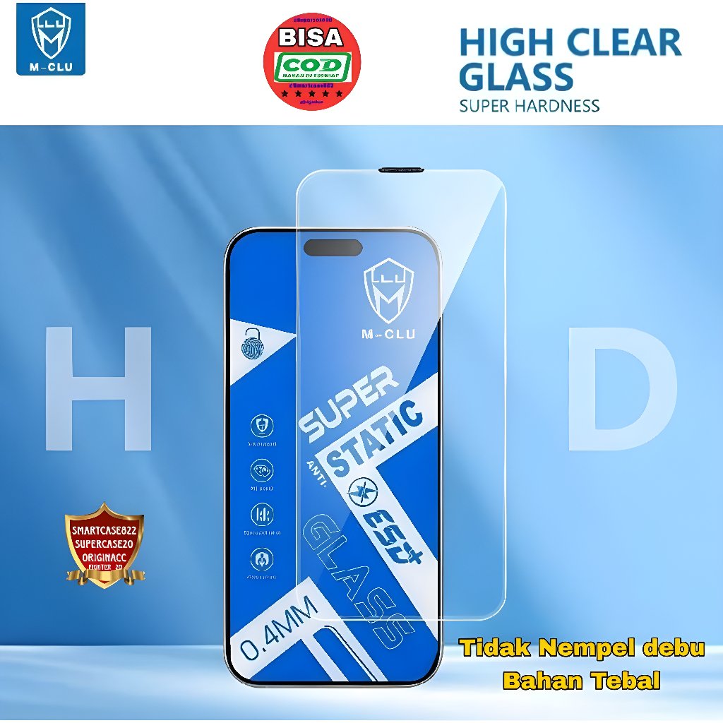กระจกนิรภัย CLEAR SUPER ESD 17 PRO MAX 17 PRO IP 16 16 PRO 16 PRO MAX 6 IP 7 IP 6+ IP 7+ IP X IP XS 