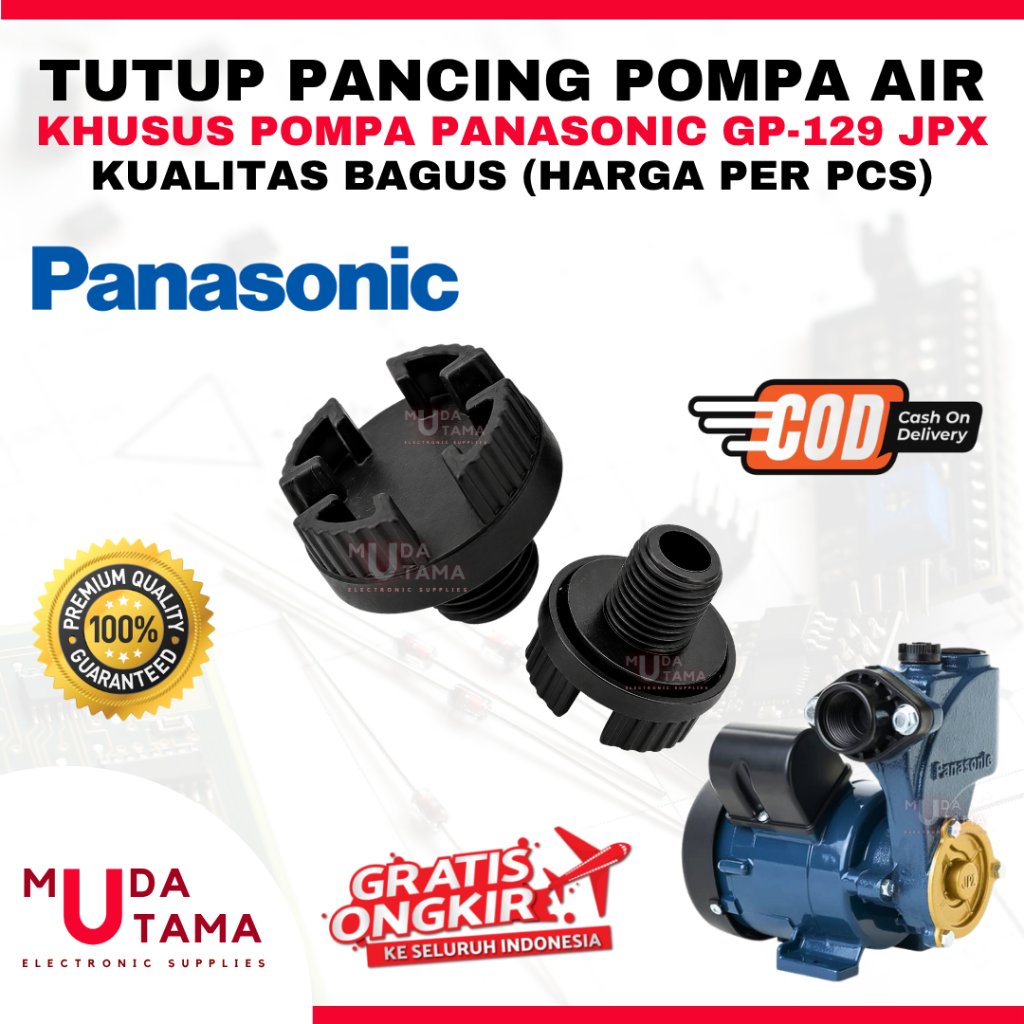 PANASONIC WATER PUMP FISHING CAP PLUG GP129 JPX - PANASONIC GP 129JPX WATER PUMP FISHING CAP - PANAS