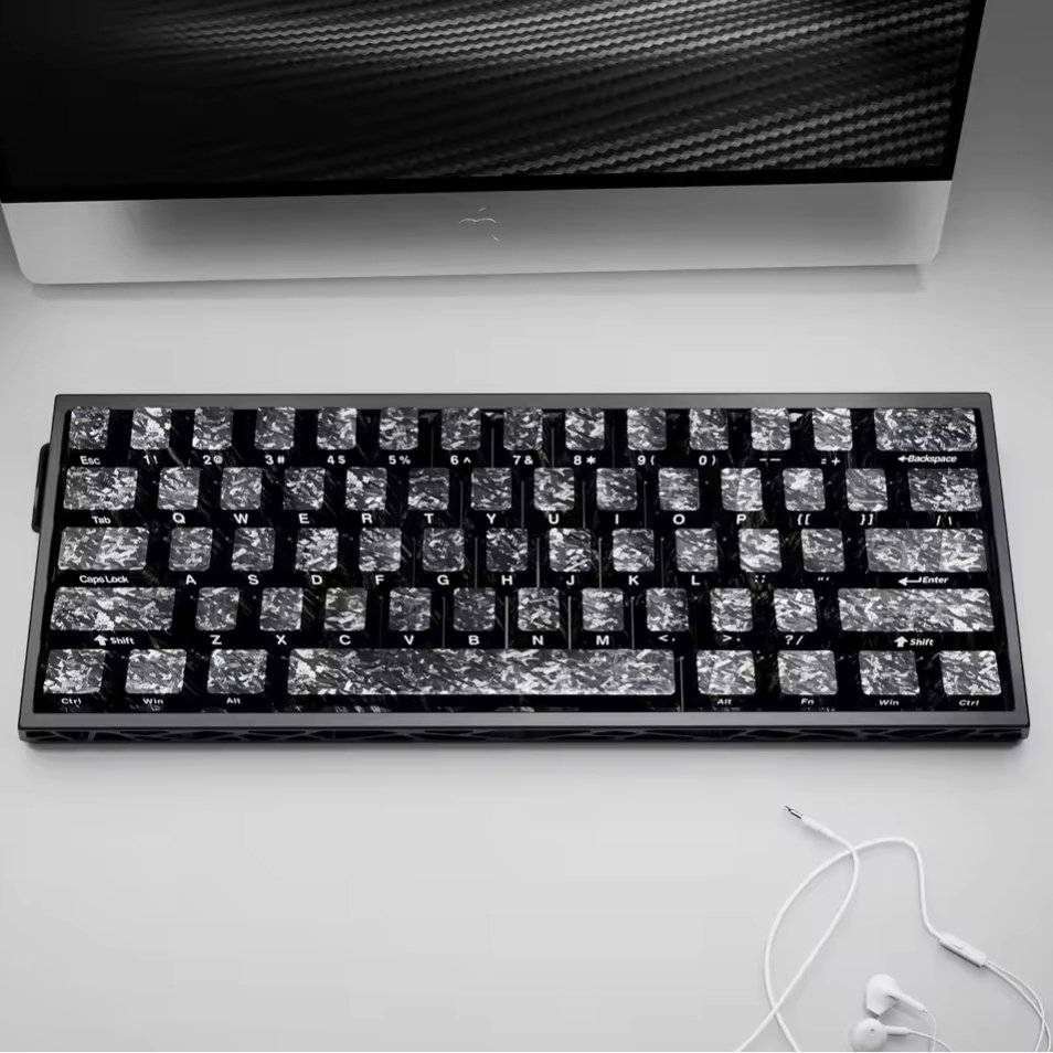 Nekomech Carbon Ceramic Double Layer Keycaps Edition - PBT Dyesub Cherry Profile Keycap Set