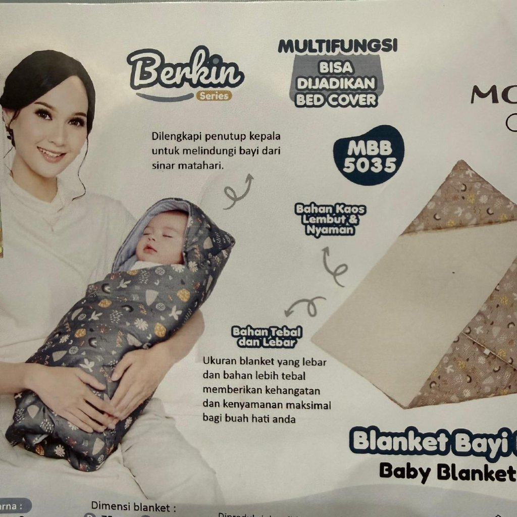 ผ้าห่มเด็ก Moms Berkin Series มัลติฟังก์ชั่นสามารถใช้เป็นผ้าคลุมเตียงได้
