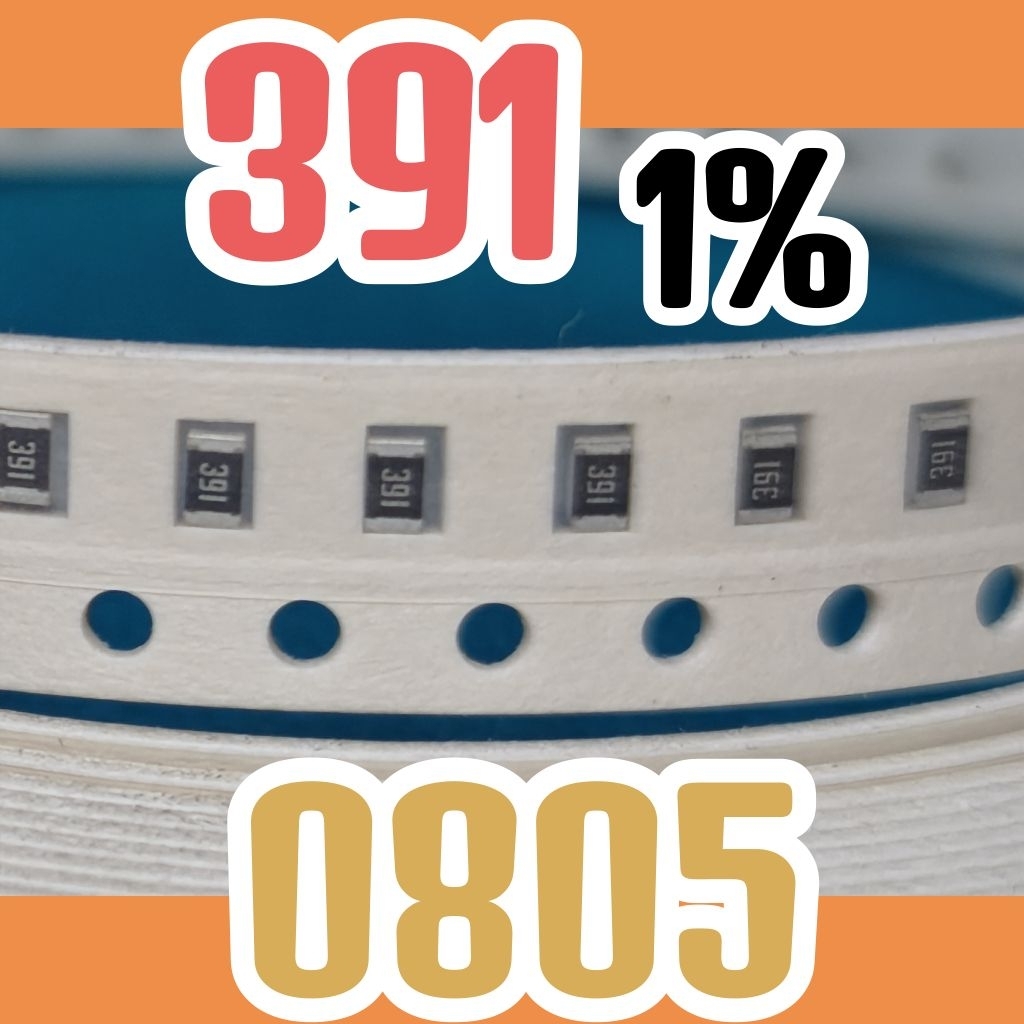 10 ชิ้น ตัวต้านทานชิป smd 391 3900 390R 1% ขนาด 0805 2012 390ohm 390 โอห์ม