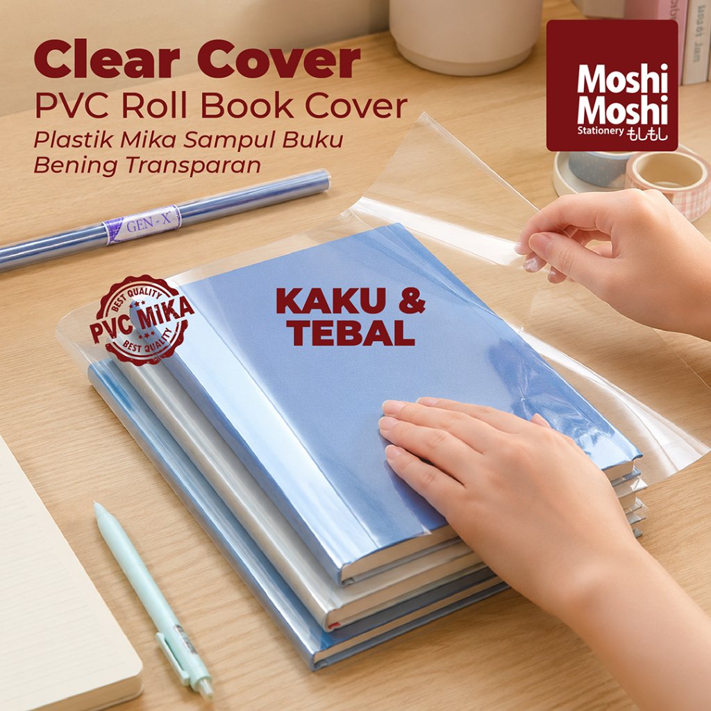 Clear Cover Book PVC Mica Notebook Cover Clear Roll RIGID Roll ความหนา 40 Mic