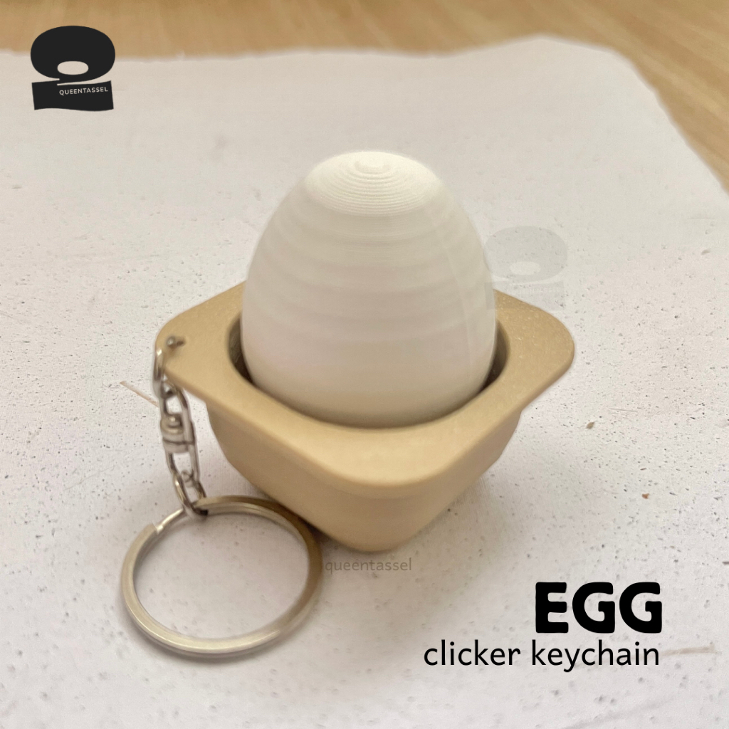GANTUNGAN พวงกุญแจ Egg Clicker I พวงกุญแจ Fidget Clicker ไข่/Telor - พวงกุญแจ Egg Fidget Clicker
