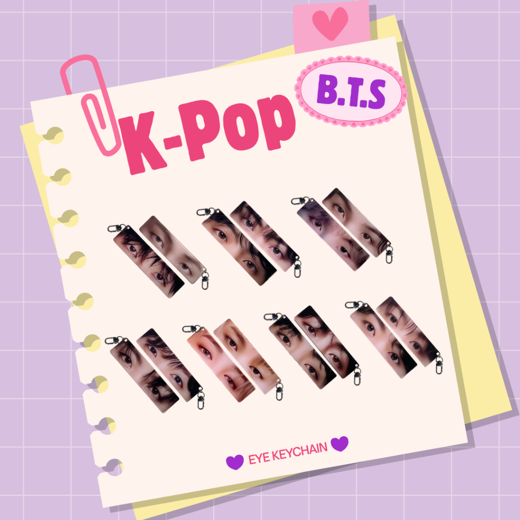 GANTUNGAN MATA (BTS) K-pop Acrylic Eye Keychain - BTS Acrylic Eye Keychain - ไม้แขวนเสื้อ BTS
