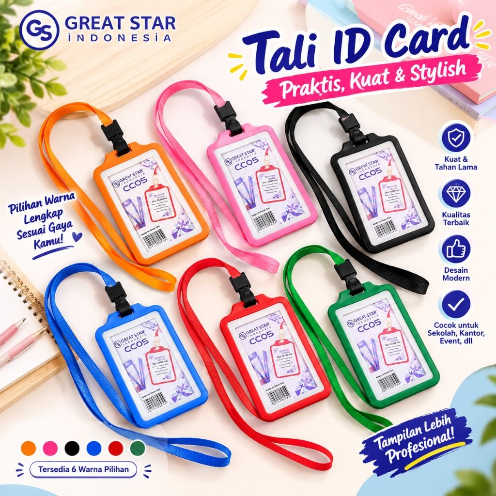 CCO5 ID CARD FRAME + 1CM ID CARD STRAP (รุ่นตะขอใหม่)
