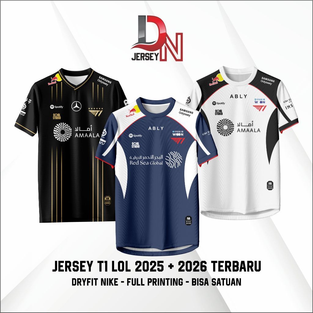 ใหม่ล่าสุด T1 ESPORTS JERSEY 2025-2026 T1 LCK 2026 เสื้อยืดฟรี ฉายชื่อแบบกําหนดเอง