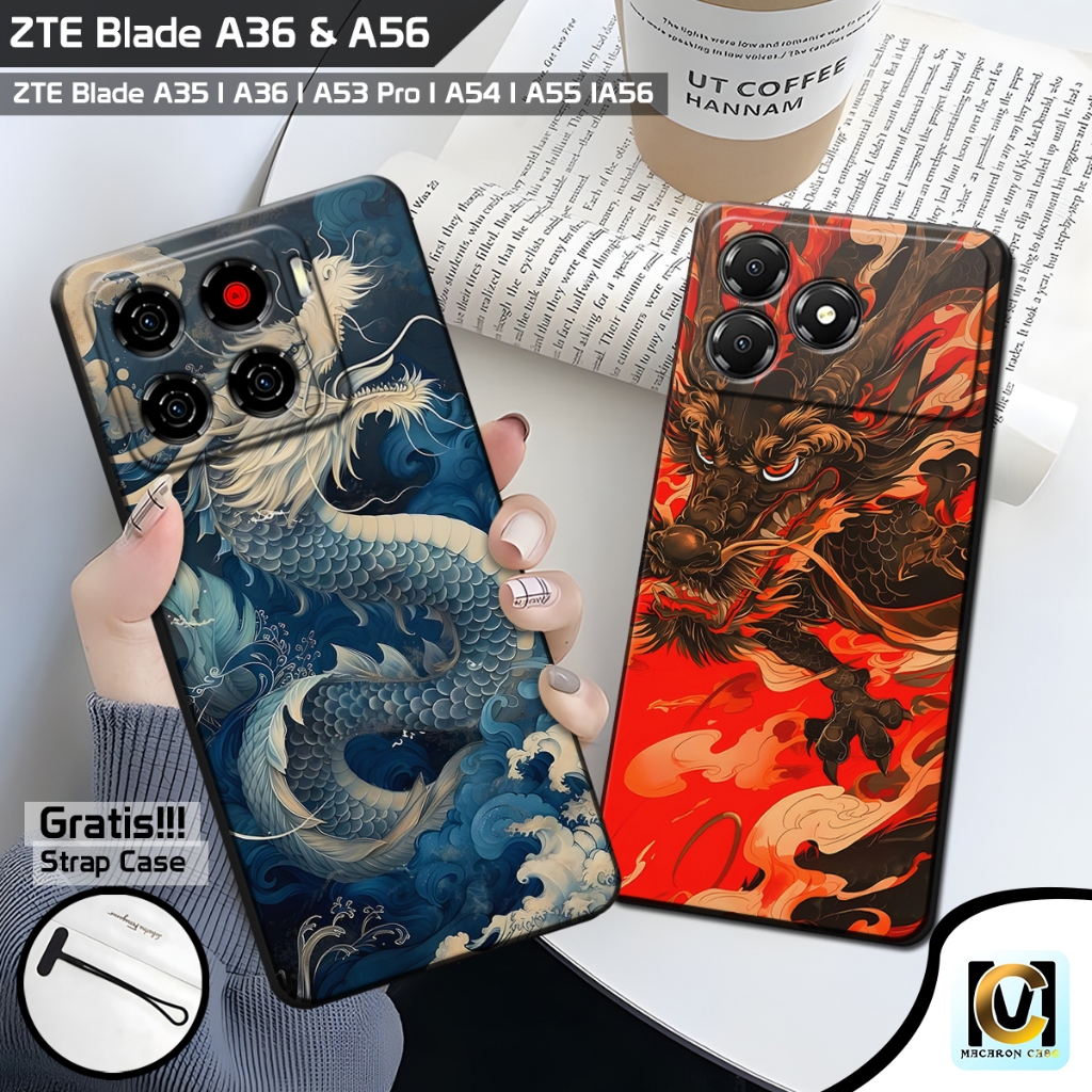 เคส ZTE Blade A56 & ZTE Blade A36 ใหม่ล่าสุด 2025 Dragon Motif | SoftCase HP ZTE Blade A56 | ใบมีด Z