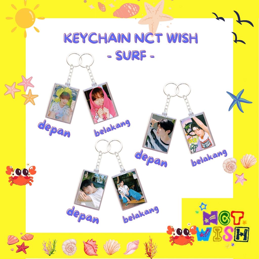 NCT WISH COLOR KEYCHAIN - SURF - NCT WISH FANKIT