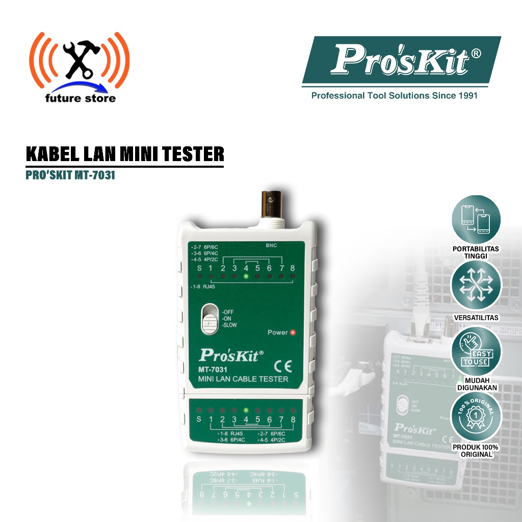 PROSKIT MT 7031 สาย LAN TESTER ORIGINAL - MINI LAN CABLE TESTER MT 7031