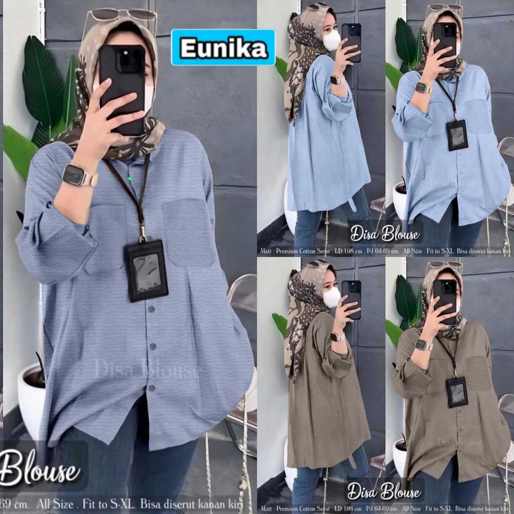 KATUN DISA PLAIN FIBER COTTON BLOUSE LD 105 EUNIKA BLOUSE