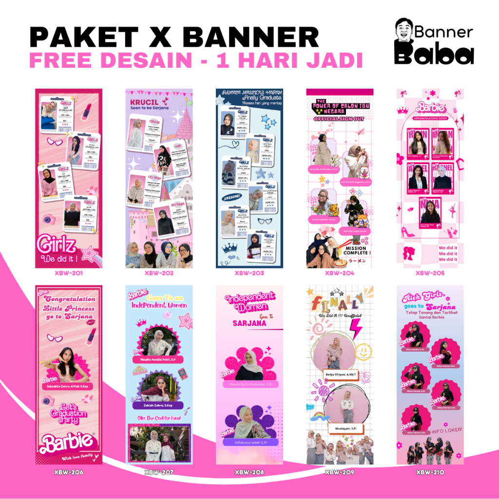PART 5 - X BANNER GRADUATION COURT ฟรีรองรับเสาฟรีออกแบบฟรี