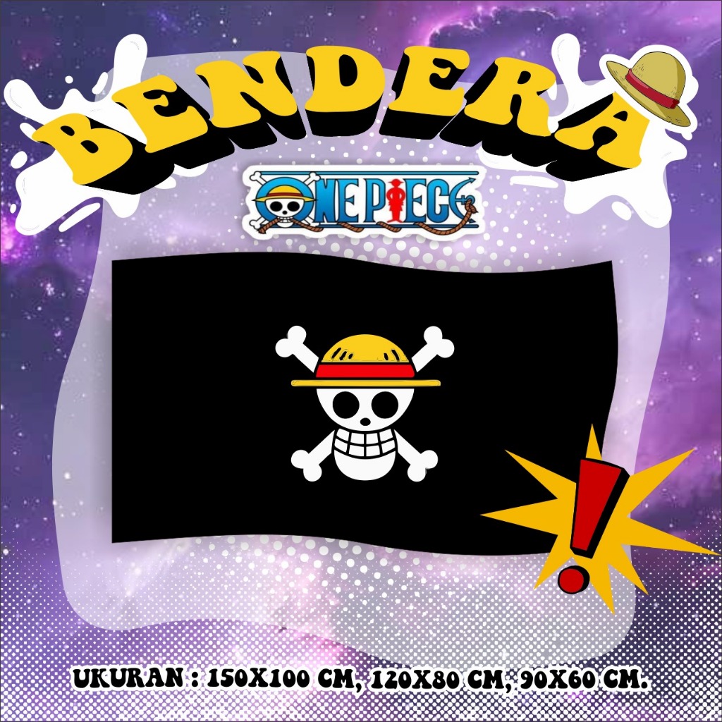 One Piece Flag One Piece Pirate Logo Flag JOLLY ROGER One Piece ตกแต่งห้อง ฯลฯ