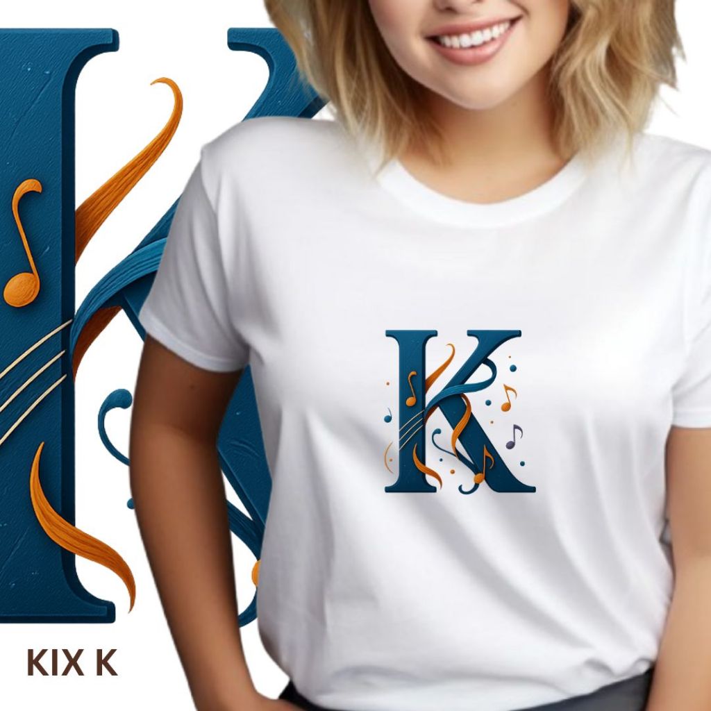 3DHY KIX K - KIX O ALPHABET เสื้อยืด A - Z 3D TSHIRT DISTRO TOP สําหรับผู้ชายและผู้หญิงออกแบบสกรีนแบ