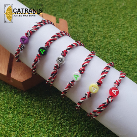 [CHOOSE LETTER] TRIDATU BRACELET WITH INITIAL LETTERS, เสื้อยืดชื่อ, 6 ประเภทของ FLAT LETTERS, ต้นฉบ