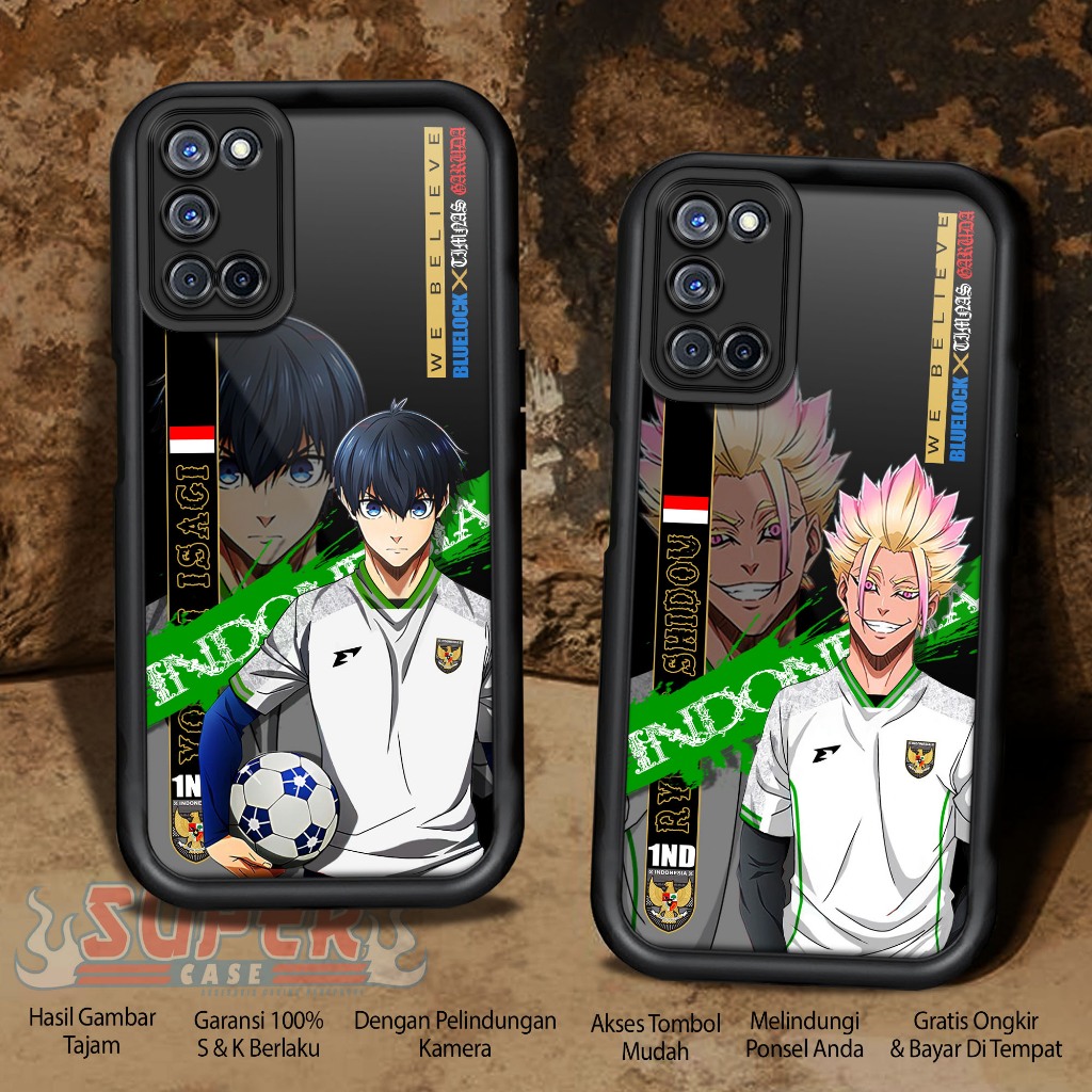 กรณี Hp สําหรับพรีเมี่ยม OPPO A52 A92 CPH2061 CPH2059 NATIONAL TEAM BLUELOCK SoftCase Glossy ปลอกโทร