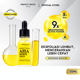 [20ml] PERFECT WHITE AHA Body Serum Whitening & Moisturizing | Booster Pemutih Pencerah Badan