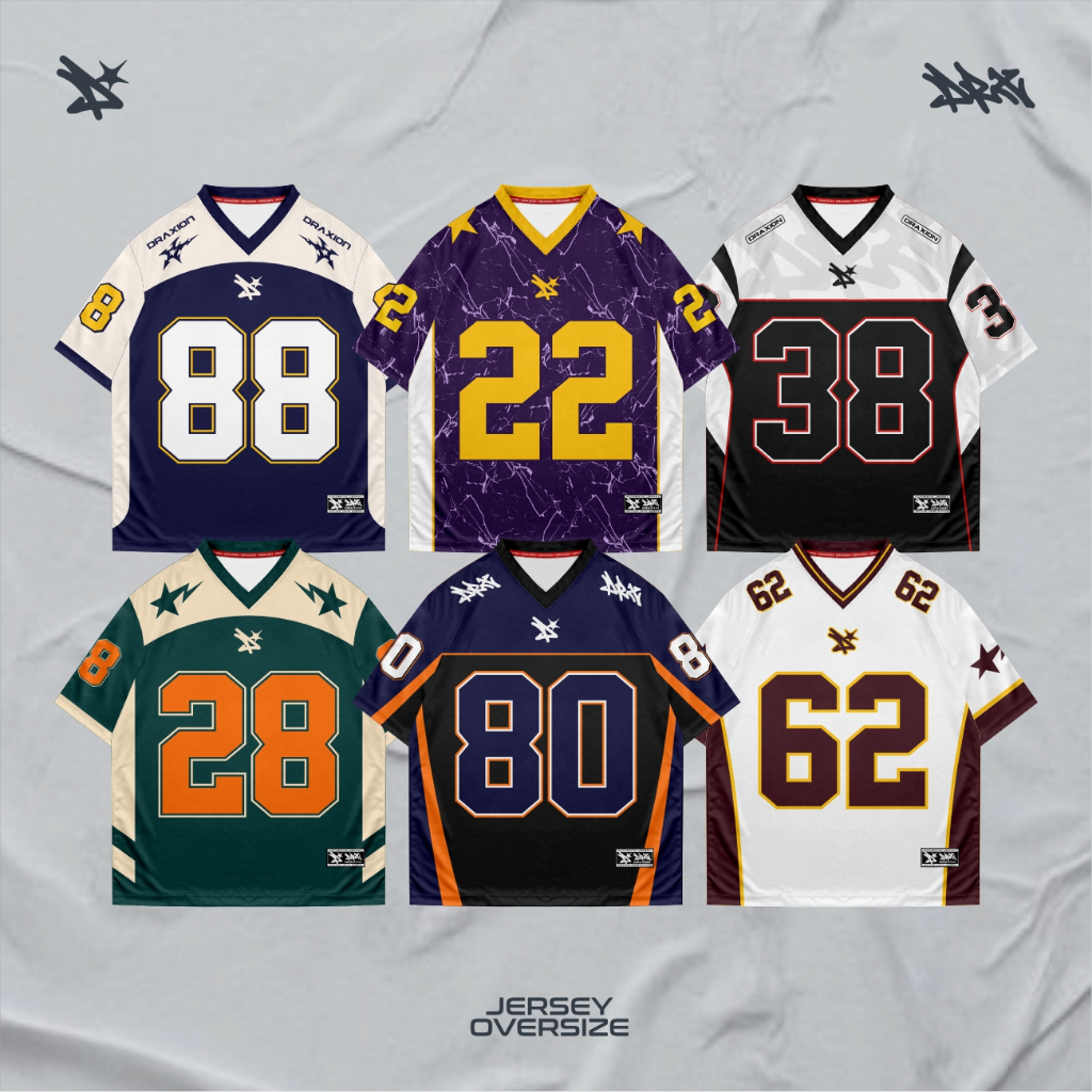 FORCEFIT Jersey Series Number Unisex Jersey Drx Full Printing Rugby Jersey Streetwear