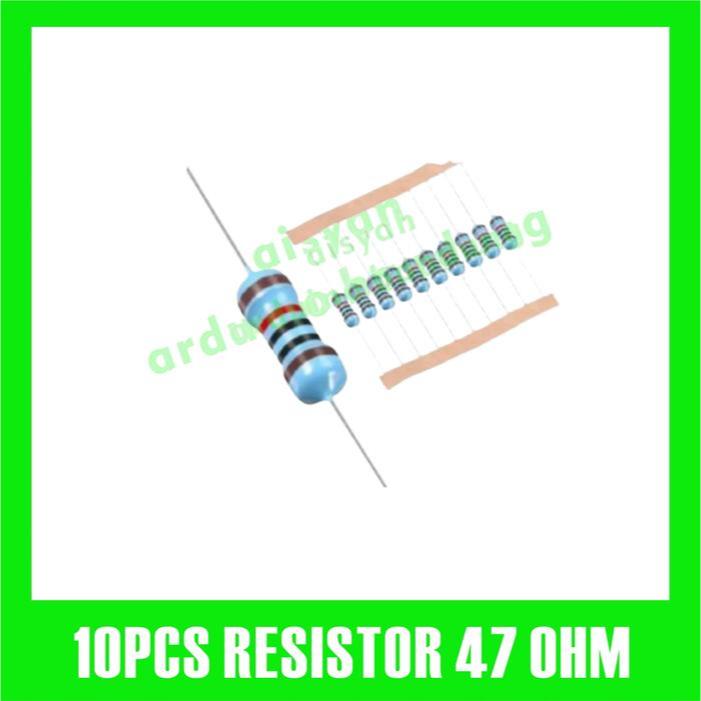 10X RESISTOR 47 OHM 1/4W 1% ฟิล์มโลหะ