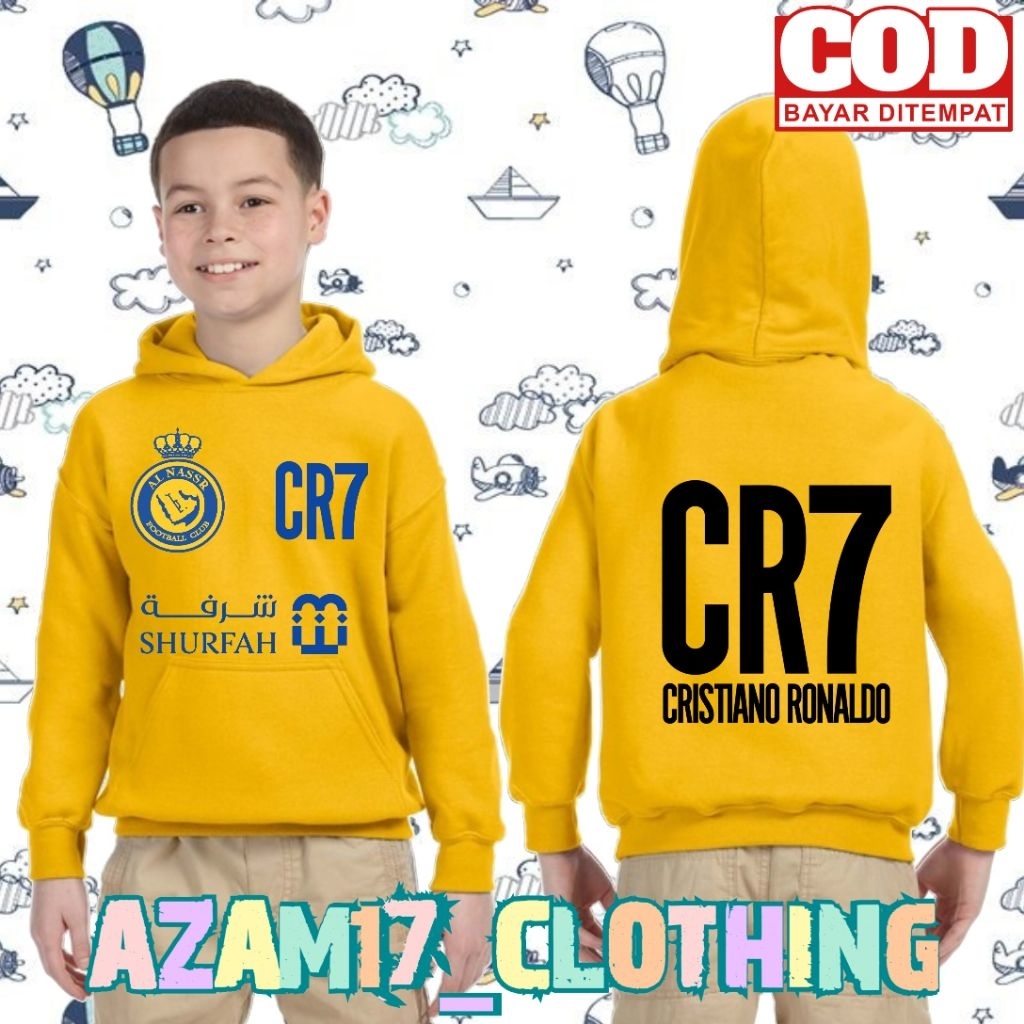Hoodie เสื้อกันหนาวเสื้อเด็ก Al Nassr Cristiano Ronaldo Goat CR7 ทีมฟุตบอล Al Naser ชายหญิงเสื้อผ้า