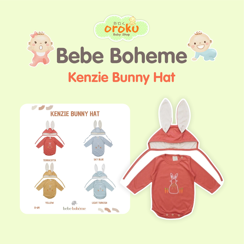 BEBE BOHEME KENZIE BUNNY HAT / BABY SHORT JUMPER