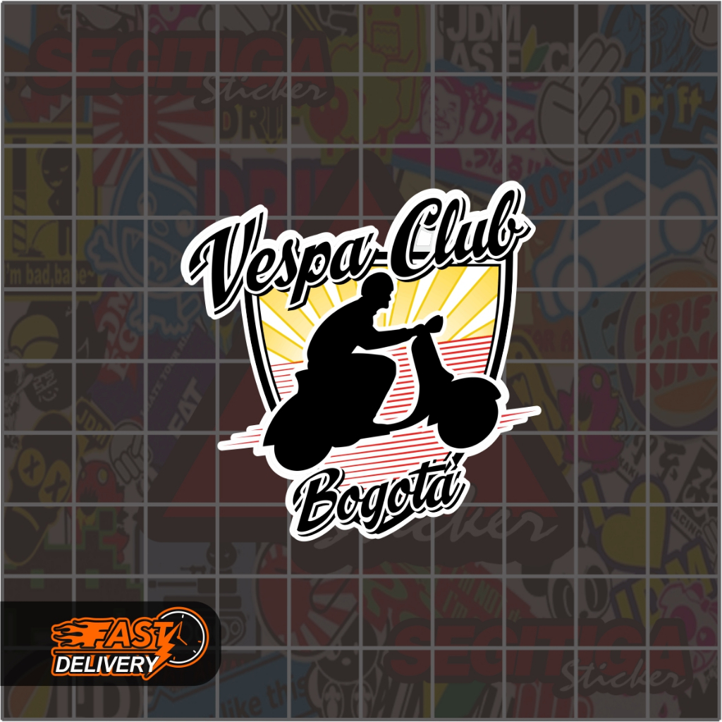 สติ๊กเกอร์ Vespa Club Bogota ขนาด 5 x 5 ซม