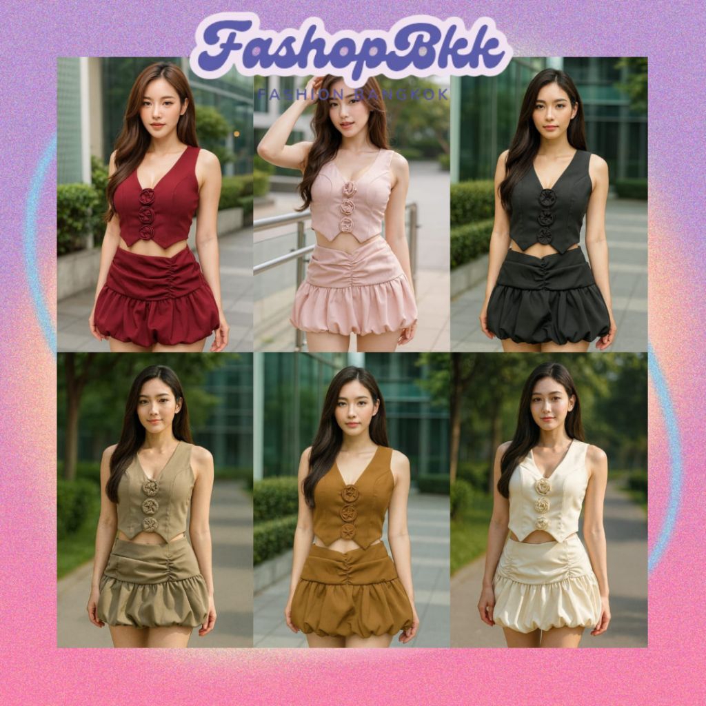 Fashop BKK - ชุดกระโปรงสั้นผู้หญิง Bangkok - 44