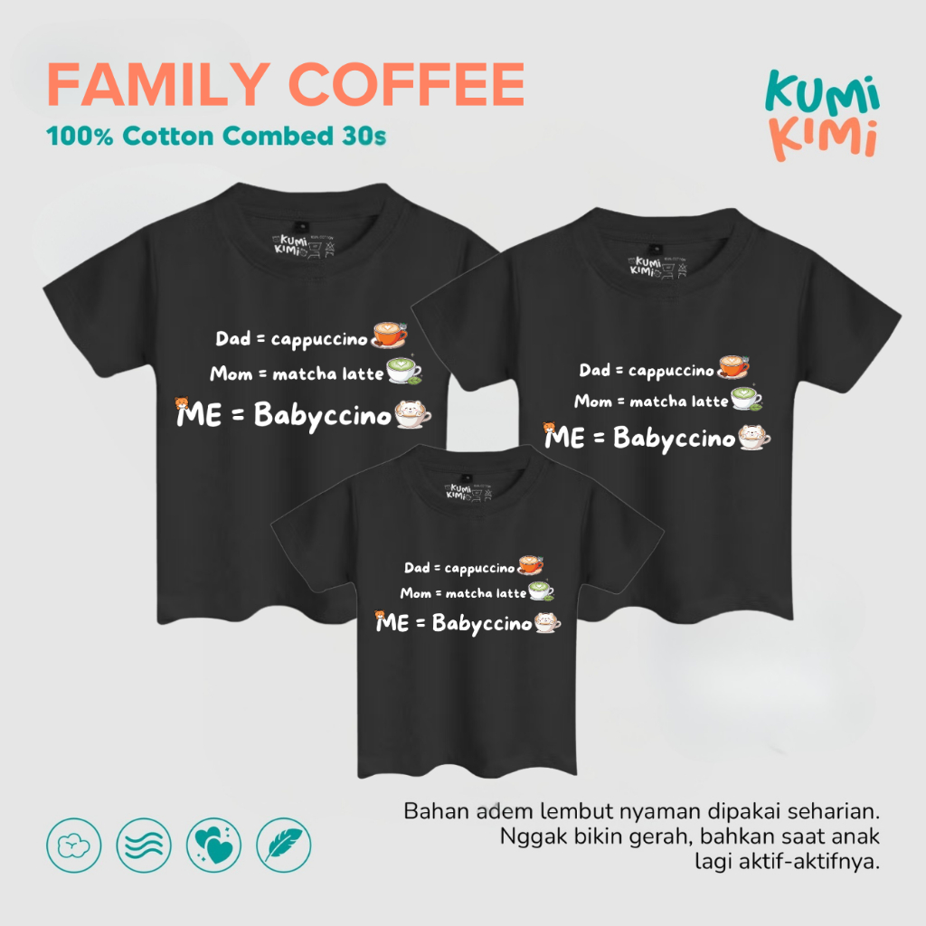 Coffee T-Shirt / Family Couple / Family T-Shirt / Kumi Kimi