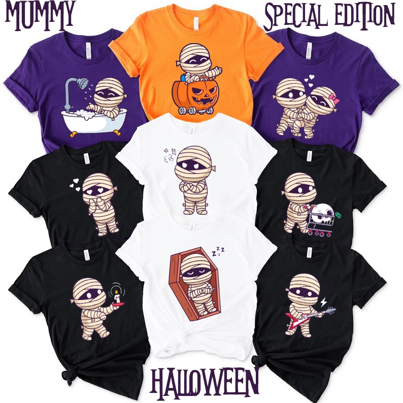 HOONEYBEE - เสื้อยืด MUMMY HALLOWEEN FUNNY HALLOWEEN MUMMY