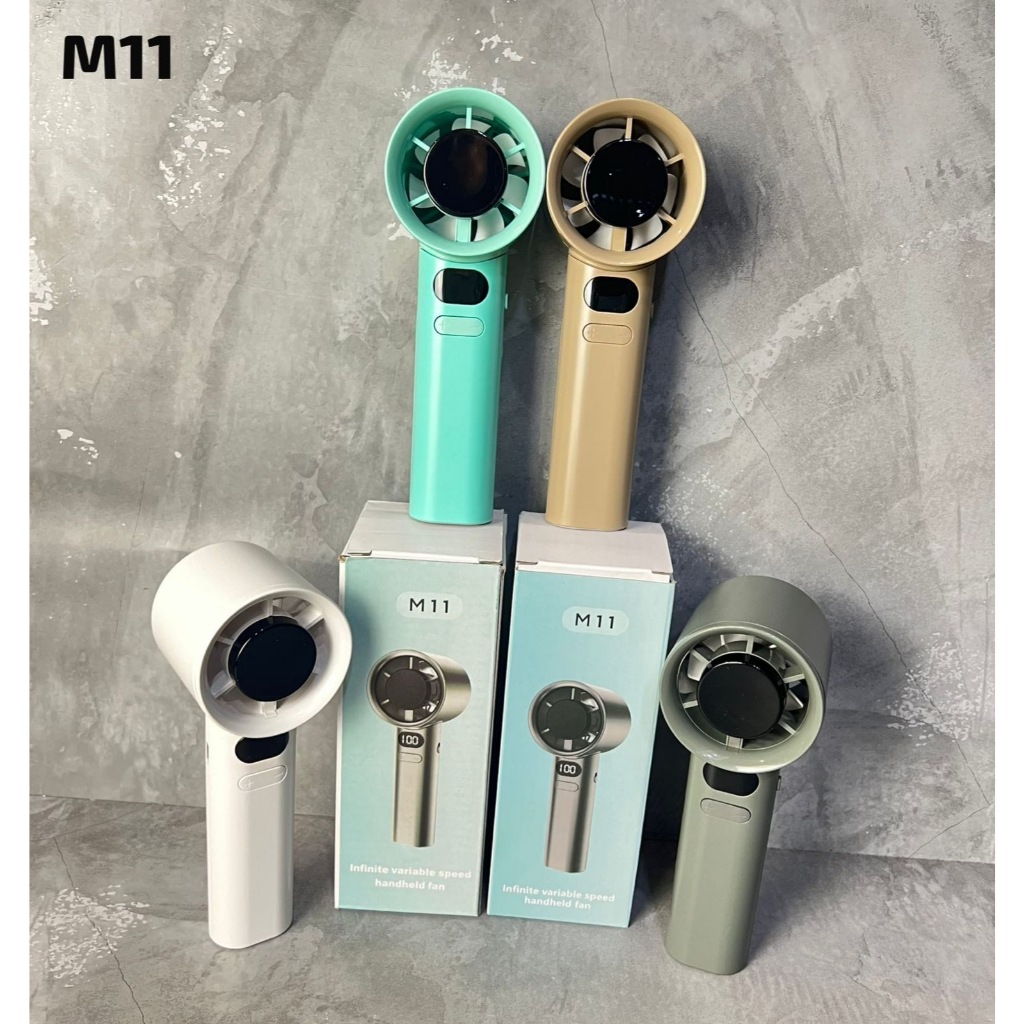 TURBO FAN M11 / PORTABLE FAN M11 Turbo Mini 120 Gear พัดลมพกพา/Turbo Mini Handheld Fan Mini Fan จอแส