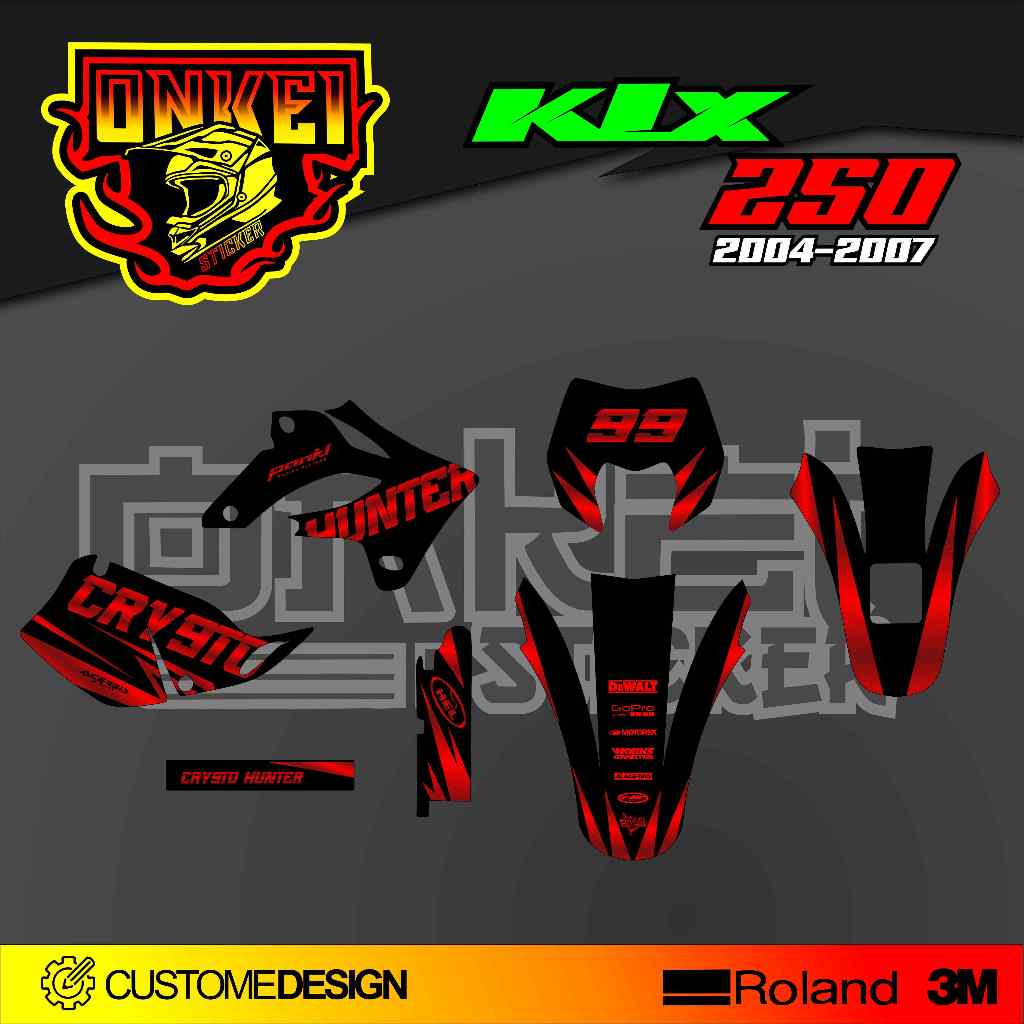 สติ๊กเกอร์ DECAL KLX 250 และ DTRACKER 250 SK1 2004-2007