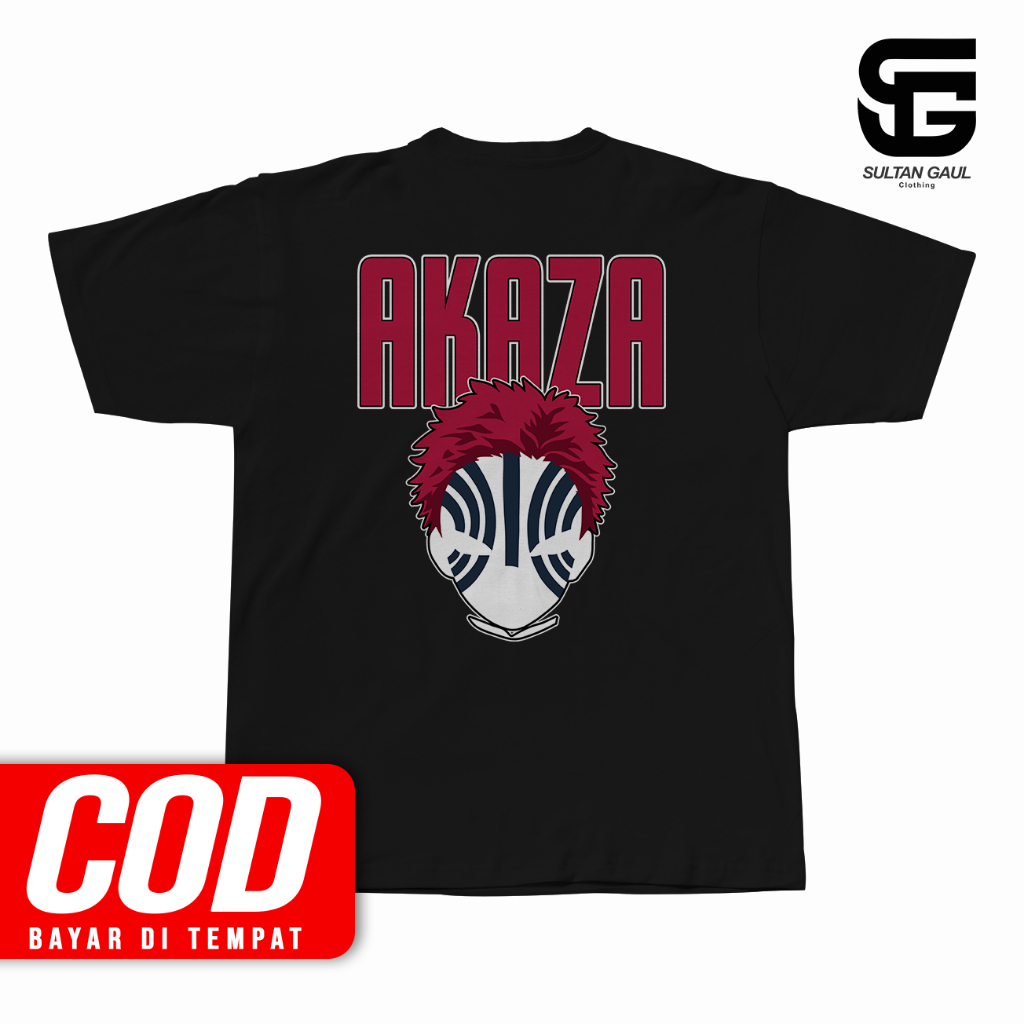 อะนิเมะความงามเสื้อยืด DEMON SLAYER AKAZA ญี่ปุ่น Distro Unisex